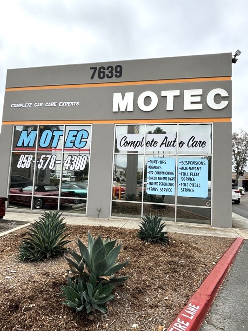MOTEC Auto Care's real storefront at 7639 Carroll Canyon Road
